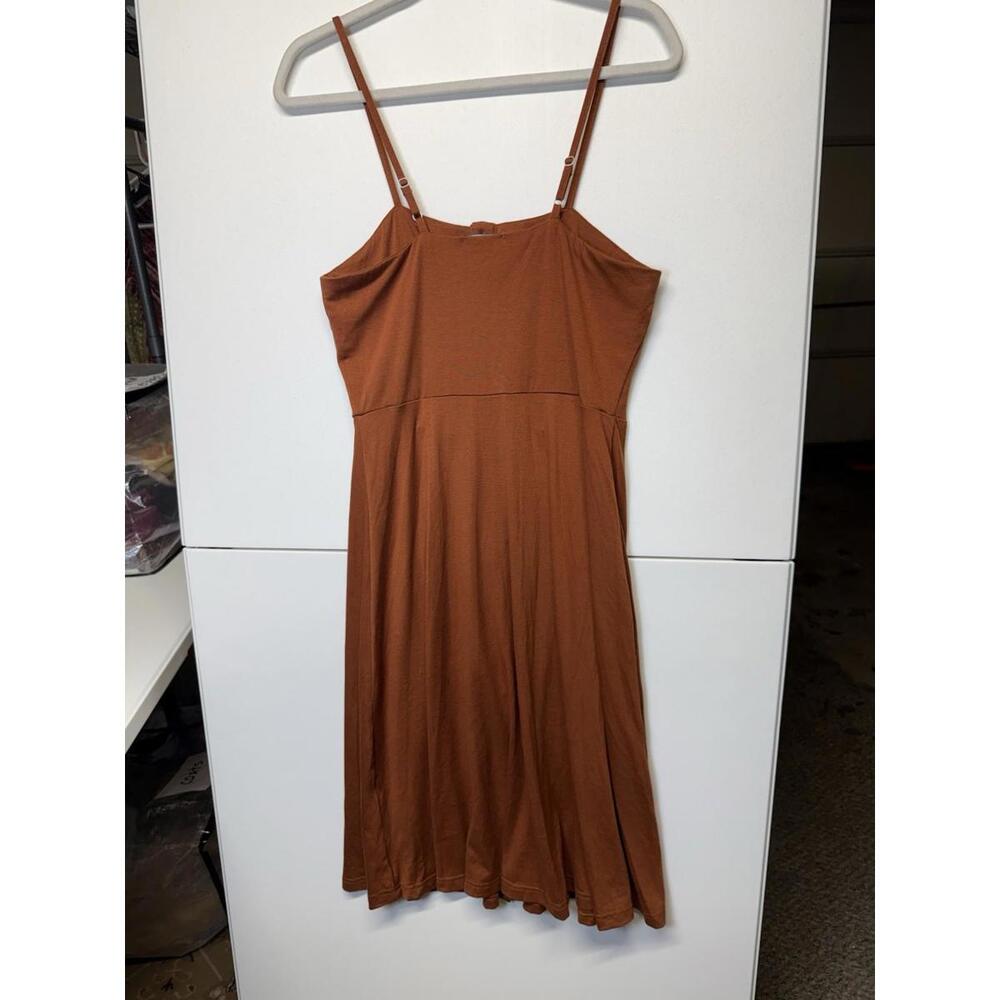 Ultimate Summer Dress Berydress Rust Colored Sleeveless Button Down Front A Line - Picture 8 of 9